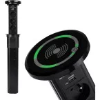 Prise Lift Box automatique noir 3 prises + 2 USB A + chargeur à induction / pce