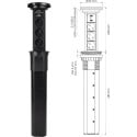 Zwarte automatische Lift Box stopcontact 3 stopcontacten + 2 USB A + inductielader / pce