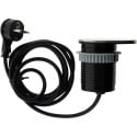 Push-Slidy 60mm Built-in Socket with 1 Power Outlet and USB A Stainless Steel per piece