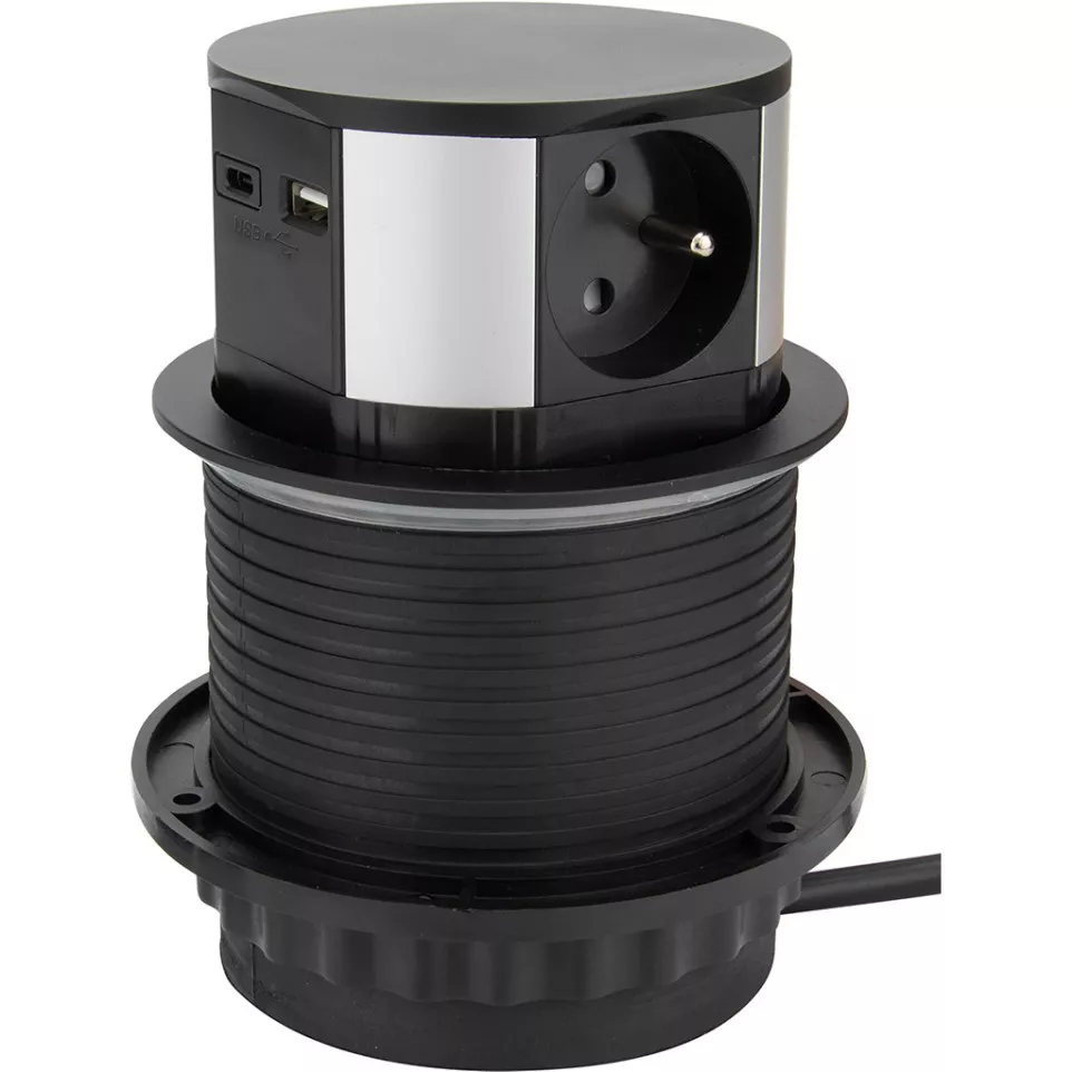 Push-GIRO werkbladstopcontact Ø100mm...