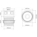 Recessed Pop-Up Socket for Worktop Push-GIRO Ø100mm 3 Outlets + USB A + USB C Stainless Steel / pc