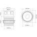 Recessed Pop-Up Socket for Worktop Push-GIRO Ø100mm 3 Outlets + USB A + USB C Stainless Steel / pc