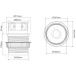 Push-GIRO werkbladcontactdoos Ø100mm 3 stopcontacten+1 USB-A+1 USB-C roestvrij staal / pce
