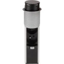Prise à encastrer Push-UP Ø60mm 3 prises + USB A + USB C noir mat / pce
