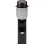 Push-UP stopcontact Ø60mm 3 stopcontacten+1 USB-A+1 USB-C mat zwart / pce