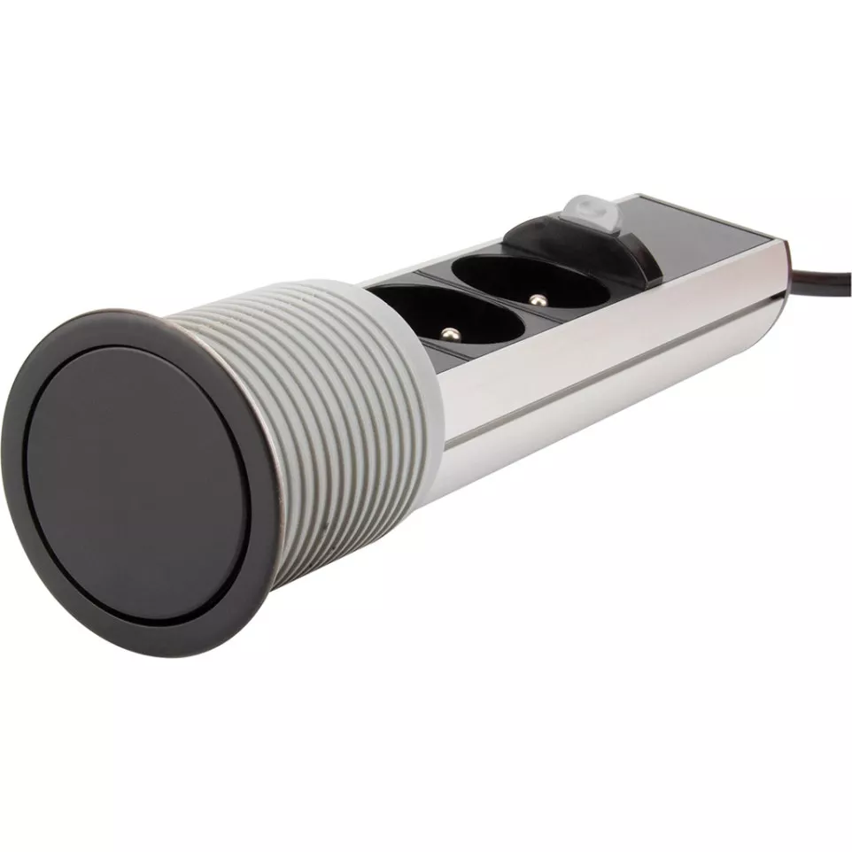 Prise à encastrer Push-UP Ø60mm 3...