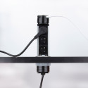Prise à encastrer Push-UP Ø60mm 3 prises + USB A + USB C noir mat / pce