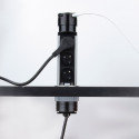 Prise à encastrer Push-UP Ø60mm 3 prises + USB A + USB C inox / pce