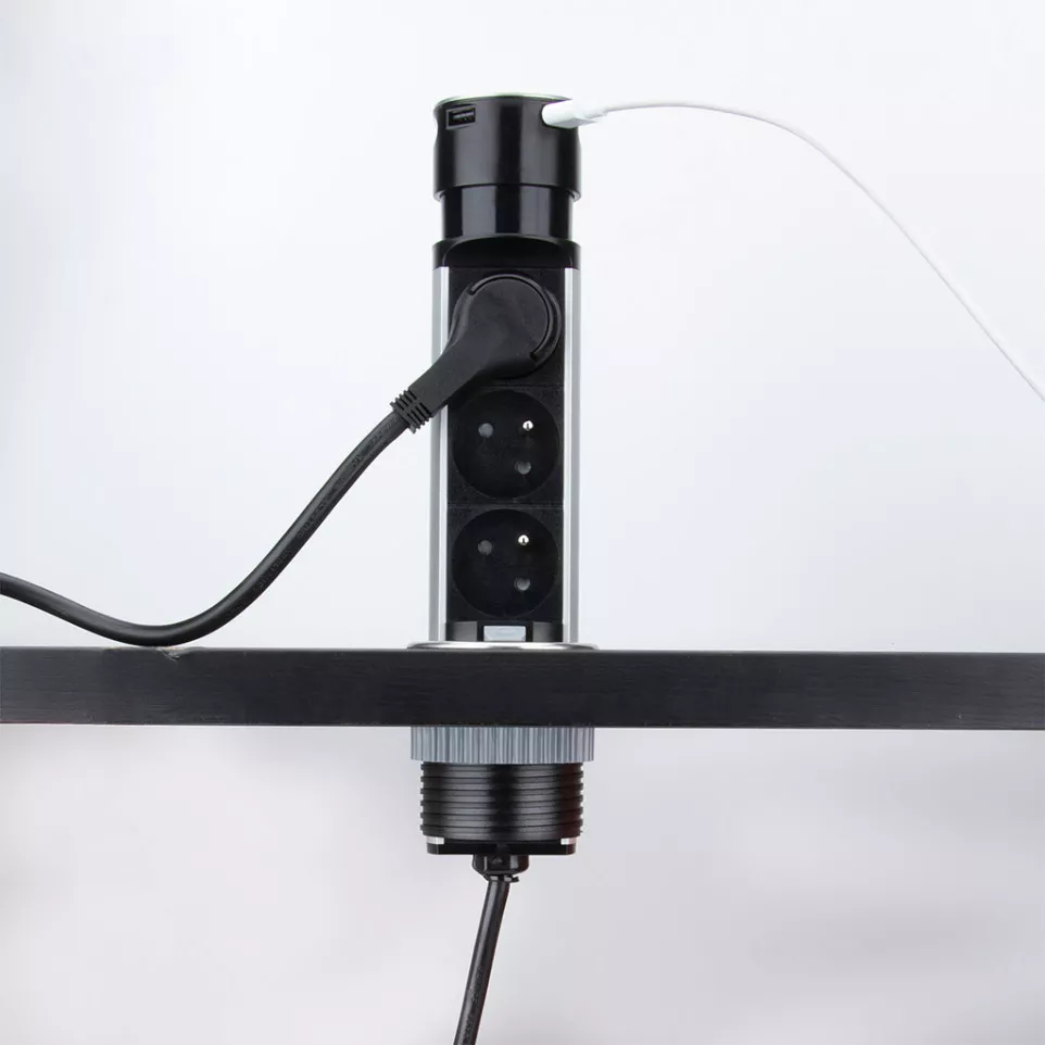 Push-UP contactdoos Ø60mm 3...