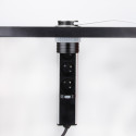 Prise à encastrer Push-UP Ø60mm 3 prises + USB A + USB C inox / pce