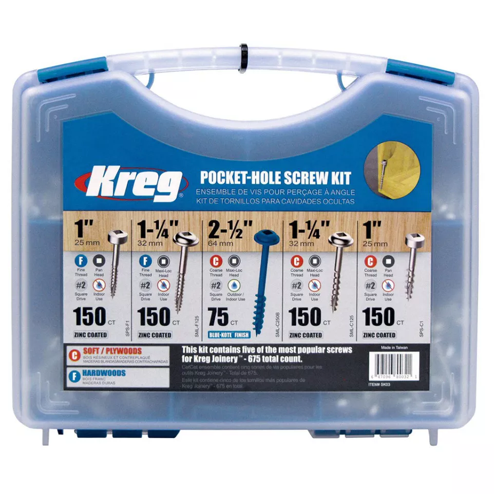 Set van 675 KREG SK03-INT schroeven...