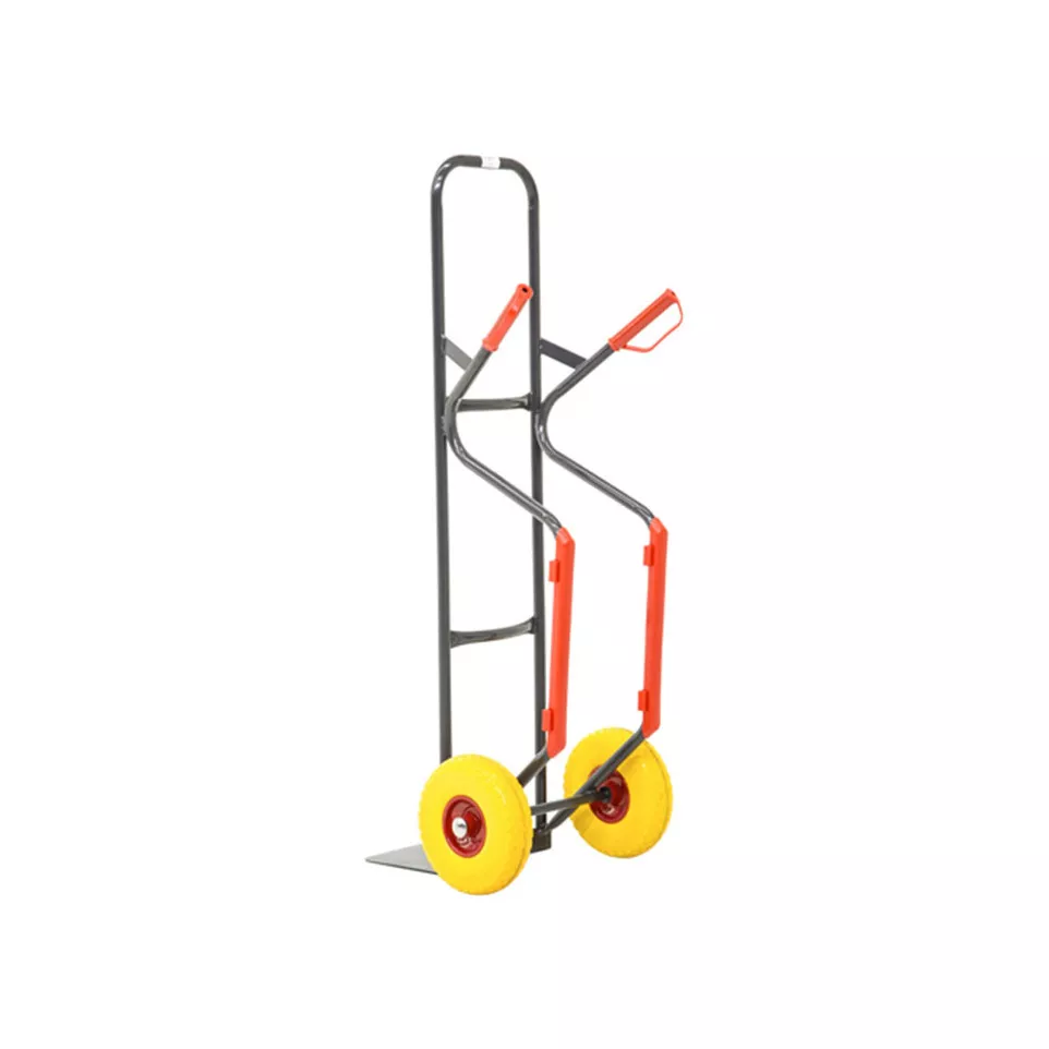 Manual Hand Truck with Solid Yellow...