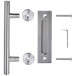 300mm trekstang +inox komgreep voor schuifdeur / pce