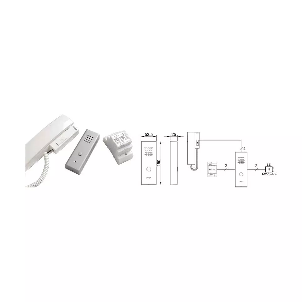 Videx Slim Door Entry Intercom Kit...