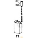Set of 2 Carbon Brushes 1809 for Metabo 6.4x6.4x14.5 per piece
