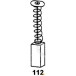 Set of 2 Carbon Brushes 1831 for Makita 5x11x12 per piece