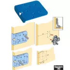 Calibre de centrage Hettich BLUEJIG pour charnières et embases / pce
