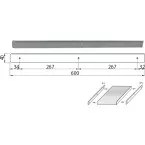 Profil de chant de plan de travail droit / pce
