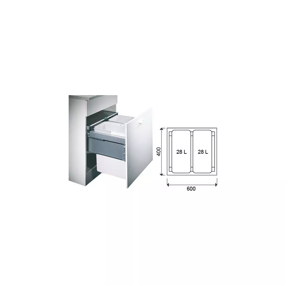 Cox Base-2 LM 600 mm Waste Bin by...