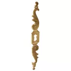 N1257 Vertical Brass Keyhole Plate 200x24mm Left / Piece