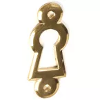 Polished Brass Keyhole Escutcheon 15x18mm per Piece