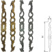 Sleutelrozet 346 links oud zilver / pce