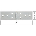 Charnière de table large à noeud roulé avec axe en laiton 100x32mm / pce