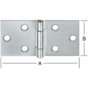 Vierkante brede knoopscharnier met messing pin 100x45mm / pce