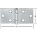 Vierkante brede knokkel scharnier met messing pin 80x40mm / pce