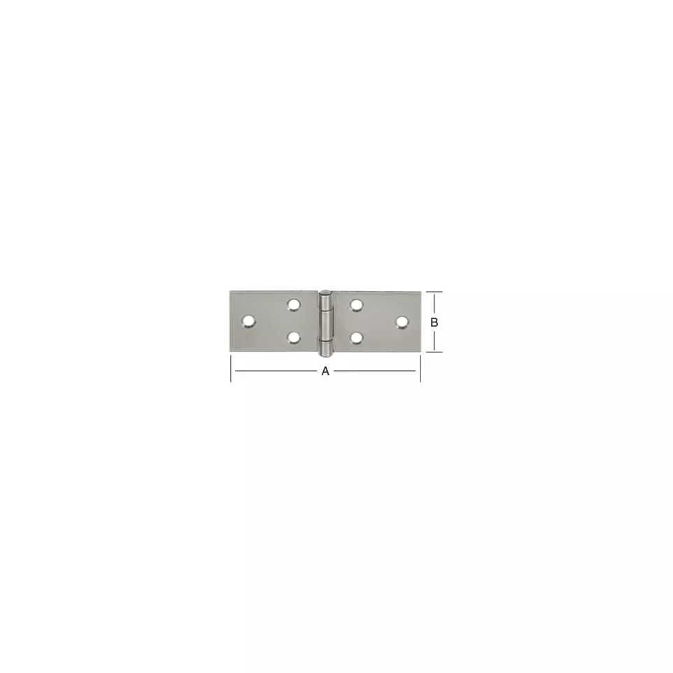 Rolknoopscharnier 120x33mm roestvrij...