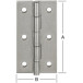 Charnière à noeud roulé 50x31mm inox / pce