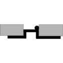 Hoekscharnier 8007 met dubbele kromming en 9 mm offset voor half opliggende deuren / pce