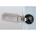 Charnière Intermat 9904 95° nickelée à visser, sans amortissement et avec fermeture automatique, pour porte en verre en semi-app