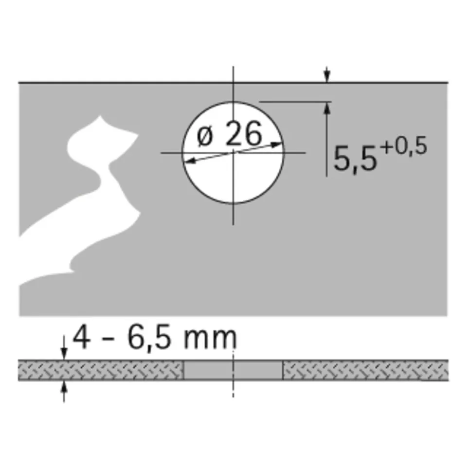 Charnière Intermat 9904 95° nickelée...