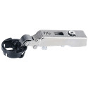 Intermat 9904 95° vernikkeld opschroefscharnier, zonder soft-close functie en zelfsluitend, voor glazen opbouwdeuren / pce