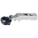 Hettich Intermat 9904 Overlay Glass Door Hinge, Self-Closing, Nickel-Plated, Screw-On, 95° Opening Angle
