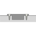 Charnière d'angle Intermat 9944 W-45 125° nickelée à visser, sans amortissement et avec fermeture automatique, pour porte en app