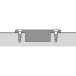 Charnière d'angle Intermat 9944 W-45 125° nickelée à visser, sans amortissement et avec fermeture automatique, pour porte en app