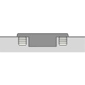 Charnière Intermat 9943 110° nickelée à enfoncer (Ø10x11mm), sans amortissement et avec fermeture automatique, pour porte rentra