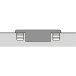 Charnière Intermat 9943 110° nickelée à enfoncer (Ø10x11mm), sans amortissement et avec fermeture automatique, pour porte rentra