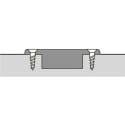 Hoekscharnier Sensys 8639i W45 95° vernikkeld, opschroefbaar, met soft-close functie en zelfsluitend, voor opliggende deuren (B 