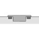 Charnière Sensys 8675 110° nickelée, montage rapide Fix, sans amortisseur et sans fermeture automatique (Push to Open), pour por