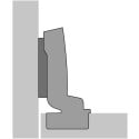 Sensys 8675 110° Nickel Screw-On Hinge Without Soft Close and Auto Close Push to Open for Inset Door