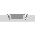 Sensys 8675 110° Nickel Screw-On Hinge Without Soft Close and Auto Close Push to Open for Inset Door