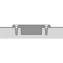 Charnière Sensys 8645 110° nickelée à visser, sans amortissement et avec fermeture automatique, pour porte en semi-applique / pc