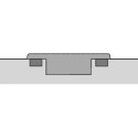 Charnière Sensys 8645i 110° nickelée à montage rapide Fix (Ø10x6mm), avec amortissement et avec fermeture automatique, pour port