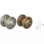 Knop 323 rond Ø 20mm messing geboend tin / pce