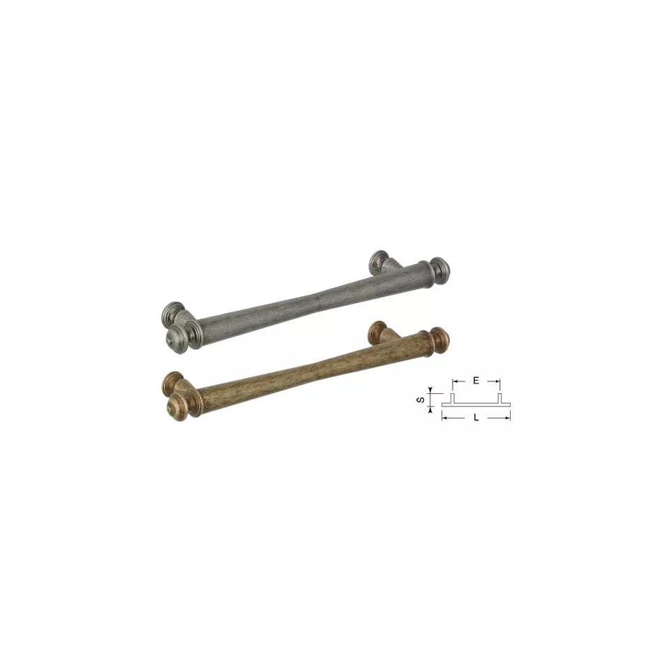 T Handle No. 322 128mm Waxed Brass...