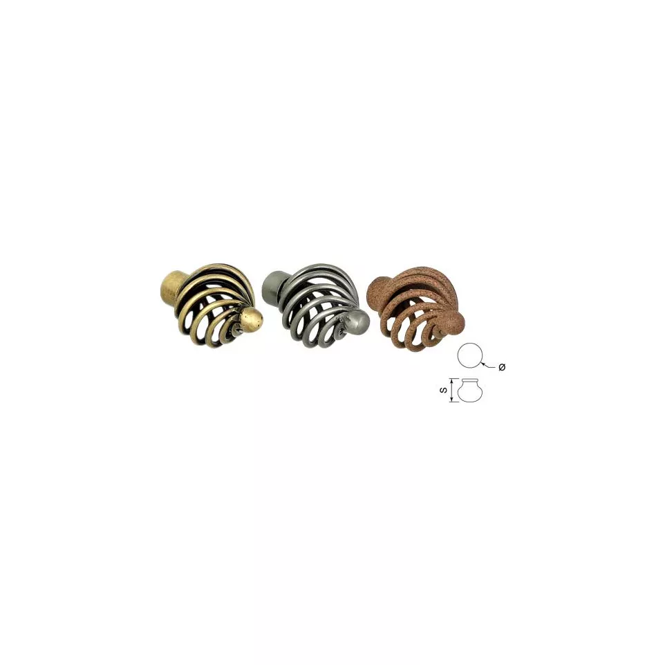 Bouton de meuble rond torsadé n°42417...