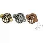 Round Twisted Cabinet Knob No. 42417 Bronze / pc